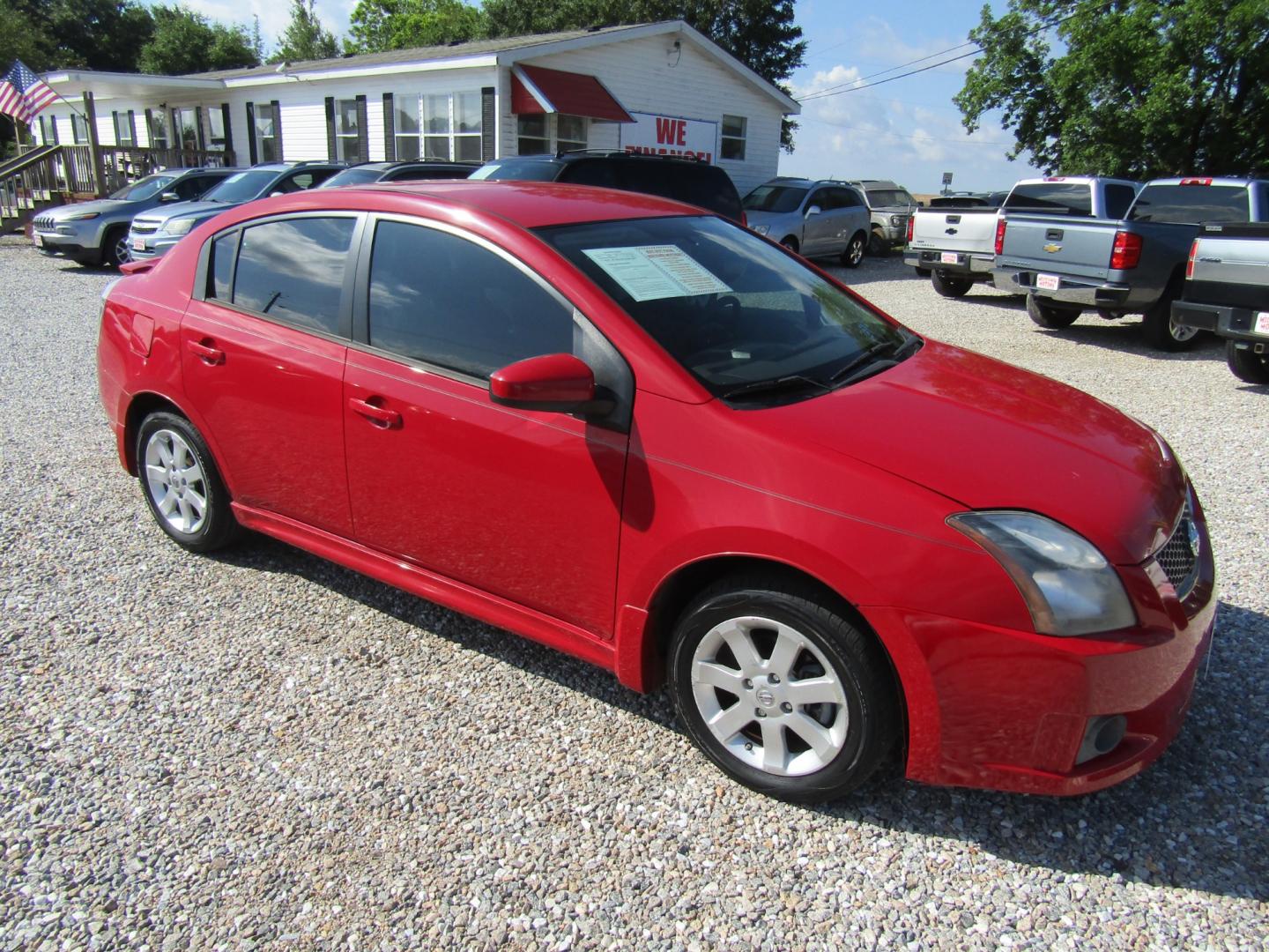 2012 Red /Gray Nissan Sentra 2.0 (3N1AB6AP4CL) with an 2.0L L4 DOHC 16V engine, Automatic transmission, located at 15016 S Hwy 231, Midland City, AL, 36350, (334) 983-3001, 31.306210, -85.495277 - Photo#0